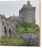 Eilean Donan Castle In The Loch Alsh At The Highlands Of Scotlan #3 Wood Print