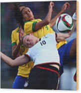 Germany V Brazil - Women's International Friendly #2 Wood Print