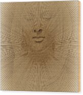 Stone Lady - Sculpture, Digitally Alienated #2 Wood Print