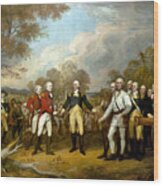 The Surrender Of General Burgoyne Wood Print