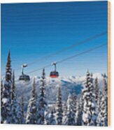 Whistler Ski Resort In Winter #2 Wood Print