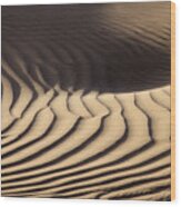 Wind Blowing Over Sand Dunes #2 Wood Print