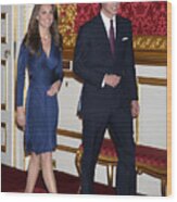Clarence House Announce The Engagement Of Prince William To Kate Middleton #20 Wood Print