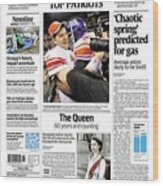 2012 Giants Vs. Patriots Usa Today Cover Wood Print