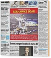 2014 Seahawks Vs. Broncos Usa Today Cover Wood Print