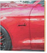 2019 Ruby Ford Coyote Mustang Gt 50 X124 Wood Print