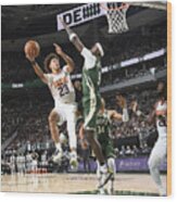 2021 Nba Playoffs - Phoenix Suns V Milwaukee Bucks Wood Print