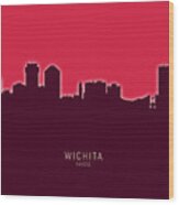 Wichita Kansas Skyline #26 Wood Print