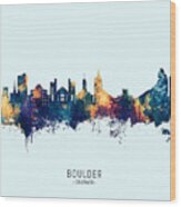 Boulder Colorado Skyline #27 Wood Print