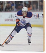 Edmonton Oilers V Anaheim Ducks #28 Wood Print