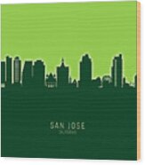 San Jose California Skyline #28 Wood Print
