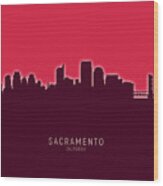 Sacramento California Skyline #29 Wood Print
