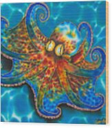 Caribbean Octopus #3 Wood Print