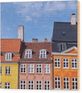 Colorful Buildings Of Nyhavn In Copenhagen, Denmark #3 Wood Print