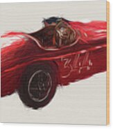Ferrari 166 Mm Drawing #3 Wood Print