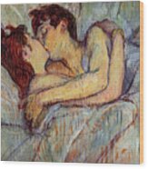 In Bed, The Kiss #3 Wood Print