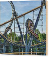 Kings Island Ohio Vortex Roller Coaster #3 Wood Print