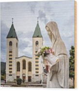 Statue Of The Blessed Virgin Mary #3 Wood Print