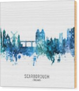 Scarborough England Skyline #30 Wood Print