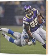 Detroit Lions V Minnesota Vikings #32 Wood Print