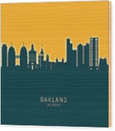Oakland California Skyline #33 Wood Print