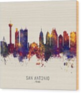 San Antonio Texas Skyline #39 Wood Print