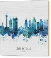San Antonio Texas Skyline #44 Wood Print