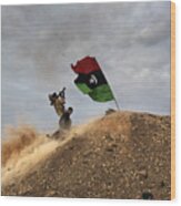 Opposition Rebels Battle Gaddafi Forces In Eastern Libya Wood Print