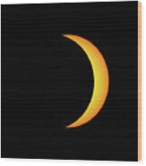 Partial Solar Eclipse Wood Print