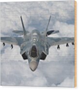 59. Rokaf F-35a Air Superiority Wood Print
