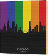 Chicago Illinois Skyline #63 Wood Print