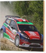 Fia World Rally Championship Poland - Shakedown #7 Wood Print
