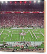 Night Panorama Bryant-denny Stadium #8 Wood Print