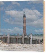 Folly Beach - Morris Island Lighthouse - Charleston Sc Lowcountry8247 Wood Print