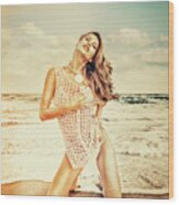 Supermodel Tatyana Liskina Glamor 8261-101 Wood Print