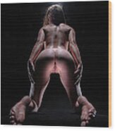 8467 Erotic Mila Exposed From Behind Wood Print