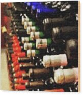 99 Bottles Of Wine On The Wall Wood Print