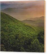A Blue Ridge Morning Wood Print