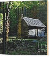 A Cabin In The Woods Wood Print