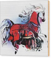 A Cantering Horse 005 Wood Print