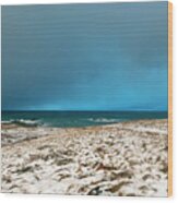 A Coming Storm, Flakstad Beach, Lofoten Wood Print