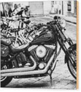 A Harley In Florence Italy Wood Print