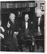 A Meeting Of Minds - Physicists Meeting In Berlin - 1931 Wood Print