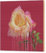 A Rose By Any Other Name - Red Wood Print