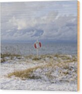 A Snowy Beach Gotland Sweden. Wood Print