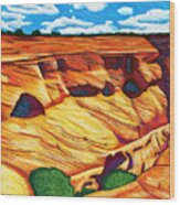 A Sunny Day At Canyon De Chelly Wood Print