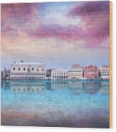 A Vision Of Venice Italy Reflected Wood Print