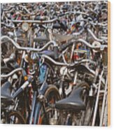 A Whole Bunch A Bicycles Wood Print