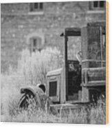 Abandoned Ghost Town Truck Bannack Montana Bw Wood Print