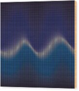 Abstract Colourful Rhythmic Sound Wave Wood Print